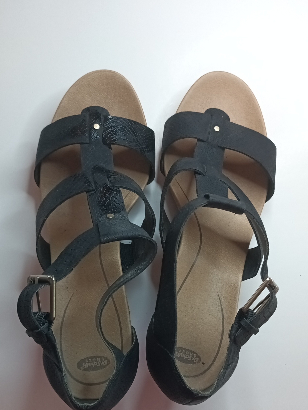 Dr. Scholl's Women's 11W: Black Multi-Strap Women's Sandals